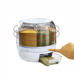 Rice Storage Cereal Dispenser Grain Container Rotating Dry Food Box V63-839231