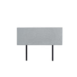 Linen Fabric Queen Bed Deluxe Headboard Bedhead - Stone Grey V63-839581