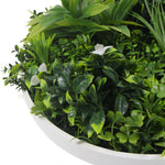 Flowering White Artificial Green Wall Disc UV Resistant 75cm V77-8880011