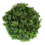 Slimline Artificial Green Wall Disc Art 80cm Mixed Green Fern & Ivy V77-N1112832