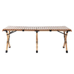 Gardeon Outdoor Furniture Wooden Egg Roll Picnic Table Camping Desk 120CM WOOD-ROLL-TB-120-WN