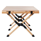 Gardeon Outdoor Furniture Wooden Egg Roll Picnic Table Camping Desk 120CM WOOD-ROLL-TB-120-WN