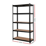 Giantz 6X1.5M Garage Shelving Warehouse Rack Storage Shelves Pallet Racking WR-7X15-BKX6