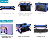 Portable Dog Crate Collapsible, Blue Purple V178-26131
