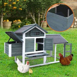 Furtastic Large Chicken Coop & Rabbit Hutch With Ramp - Green WCC-JOY-007-LHR