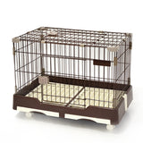 YES4PETS Large Brown Pet Dog Cage Cat Rabbit Crate Kennel With Potty Pad And Wheel V278-DPP03-XL-03-BROWN