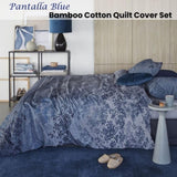 Bedding House Pantalla Blue Bamboo Cotton Quilt Cover Set King V442-HIN-QUILTCS-PANTALLA-BLUE-KI