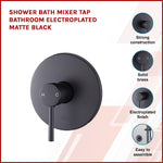 Shower Bath Mixer Tap Bathroom Electroplated Matte Black V63-827911