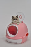 YES4PETS Hooded Cat Toilet Litter Box Tray House With Drawer & Scoop Pink V278-AT1002-3-WINDOWTRAY-PINK