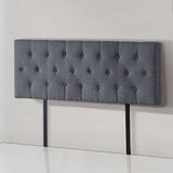 Linen Fabric Double Bed Deluxe Headboard Bedhead - Grey V63-821503