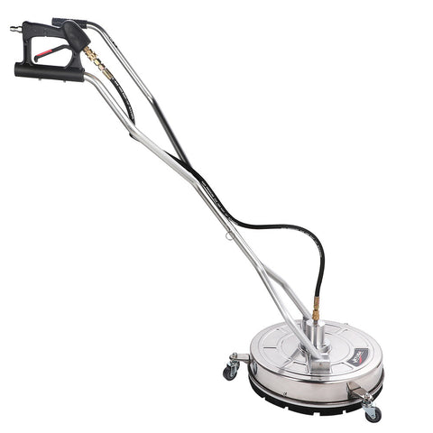 Jet-USA 18" Stainless Steel Pressure Washer Surface Cleaner with Yoke Handlebar, 3/8" Fitting, For V219-PRWCLNJT18SA