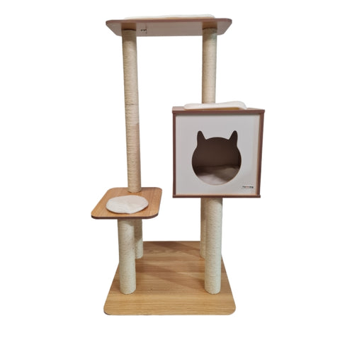 Petwiz 122cm Premium Wooden Laminate Sisal Post Cat Scratching Tree V378-QQ81136