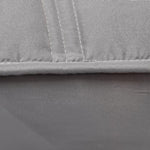 SOGA 2X Grey 153cm Wide Mattress Cover Thick Quilted Stretchable Bed Spread Sheet Protector with BCOVER4003X2