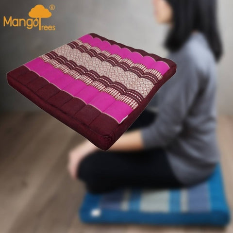 Thai Kapok Meditation Cushion Yoga Seat Pink V574-TTPSEATPINK