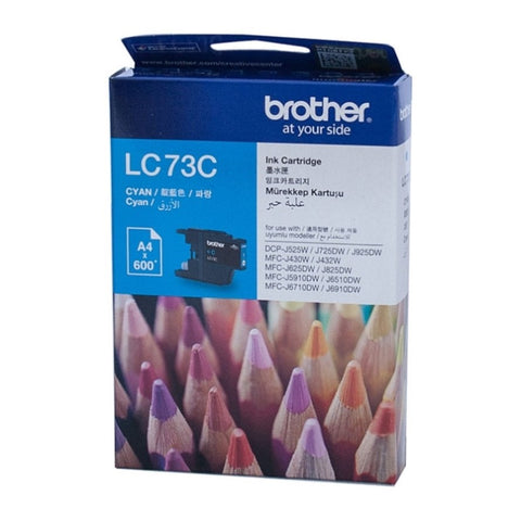 Brother LC-73C Cyan High Yield Ink - DCP-J525W/J725DW/J925DW, V177-D-B73C