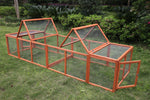 YES4PETS 290 cm XL Chicken Coop Run Guinea Pig Cage Villa Extension Rabbit Hutch Cat Kitten House V278-CAGE32RUN-DOUBLE