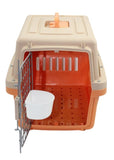 YES4PETS Small Dog Cat Crate Pet Airline Carrier Cage With Bowl and Tray-Orange V278-AA1-ORANGE-BOWL-TRAY