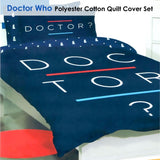 Doctor Who Quilt Cover Set Queen V442-CAP-QUILTCS-DOCTORWHO-BLUE-QS