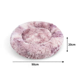 Pawfriends Dog Cat Pet Calming Bed Warm Soft Plush Round Nest Comfy Sleeping Kennel Cave 90 V360-PTDB0013-PP-M