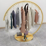 Commercial Clothing Floor-Standing Hanger High Capacity Curved Clothes Bar Storage Rack 160cm V63-844621