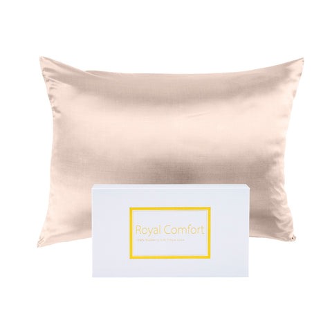 Pure Silk Pillow Case by Royal Comfort - Champagne Pink ABM-10002264