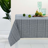 Ladelle Navy Eco Cotton Rich Tablecloth 150 x 225 cm V442-LDE-TABLEC-ECO225CM-NAVY-RE