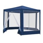 Instahut Gazebo2x2m Marquee Wedding Party Tent Outdoor Camping Mesh Wall Canopy Shade Gazebos Navy GAZEBO-WED-C-FG-222-NA