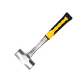 2LB+3LB Steel Hammer Double Octagonal Heavy Duty Solid Forged Rubber Grip Handle V465-97311-2PC