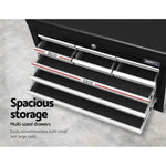 Giantz 10 Drawer Tool Box Cabinet Chest Toolbox Storage Garage Organiser Grey TB-10DR-CHEST-BKGY