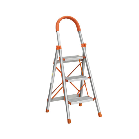 Giantz 3 Step Ladder Multi-Purpose Folding Aluminium Light Weight Non Slip Platform LD-H-ALU-3STEP-OS