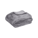 Tuscany Luxury Faux Sheep Wool Fur Throw Rug Grey V442-ATX-THROW-TUSCANY-GREY-RE
