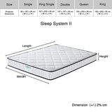 King Size Mattress in 6 turn Pocket Coil Spring and Foam Best value V43-MAT-SSII-K