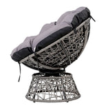 Gardeon Outdoor Chairs Outdoor Furniture Papasan Chair Wicker Patio Garden Grey ODF-PAPASAN-CH-GE