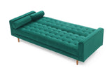 Sofa Bed 3 Seater Button Tufted Lounge Set for Living Room Couch in Velvet Green Colour V43-SOF-MARC-GRN