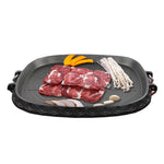 SOGA Portable Korean BBQ Butane Gas Stove Stone Grill Plate Non Stick Coated Square STONEBBQPLATESQUARE