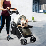 PaWz Large Pet Stroller Dog Cat Carrier Black ST1005-BK