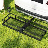 Giantz Universal Car Roof Rack Foldable Hitch Basket Cargo Carrier 152cm Black CAR-B-REARBASKET-FOLD-153-BK