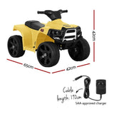 Rigo Kids Ride On ATV Quad Motorbike Car 4 Wheeler Electric Toys Battery Yellow RCAR-MBIKE-ATV-YL