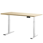 Artiss Standing Desk Motorised Dual Motor 120CM White Oak HASD-268-WHDF-NTDB-120