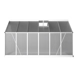 Greenfingers Greenhouse 3.6x2.5x1.95M Aluminium Polycarbonate Green House Garden Shed GH-ALU-C-362X250-AB