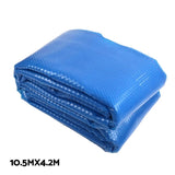 Aquabuddy Pool Cover 500 Micron 10.5x4.2m Swimming Pool Solar Blanket 5.5m Roller PC-105X42-L-DX-BL-ROLLER