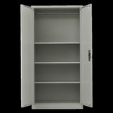 Two-Door Metal Cabinet Shelf Storage for Home Office Gym V63-844331