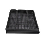 PaWz 8 Panel Pet Dog Playpen Puppy Exercise Black 4kg chicken DO1005-48-BK