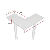 Set of 4 Industrial Retro Hairpin Table Legs 12mm Steel Bench Desk - 11cm White V63-835011