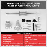 Slide Hammer Tool Kit Dent Puller Wrench Adapter Axle Bearing Hub Auto Repair V465-669150-AU-2