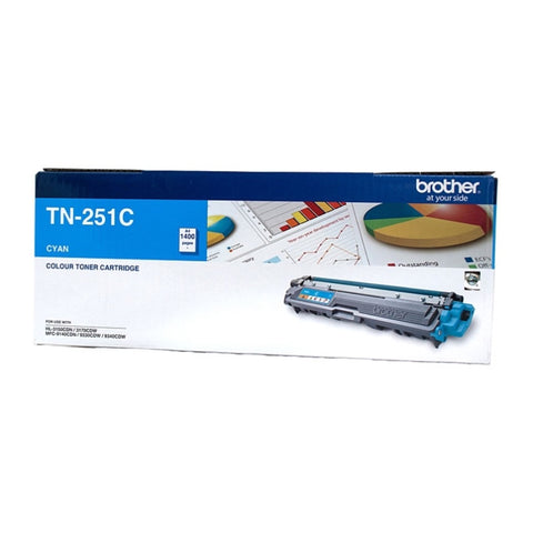 Brother TN-251C Colour Laser Toner - Cyan, HL-3150CDN/3170CDW/MFC-9140CDN/9330CDW/9335CDW/9340CDW V177-D-BN251C