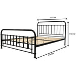 Metallica Queen Bed Size Metal Frame Platform Mattress Base - Black V315-VOB-AKIR-01