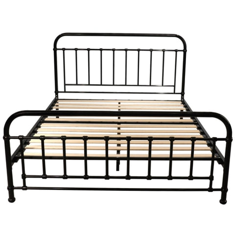 Metallica Double Bed Size Metal Frame Platform Mattress Base - Black V315-VOB-AKIR-02