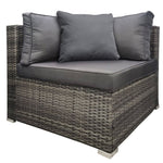 LONDON RATTAN 1 Seater Outdoor Corner Modular Lounge Chair, Grey V219-FURODRLONACG4