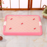 YES4PETS Large Portable Dog Potty Training Tray Pet Puppy Toilet Trays Loo Pad Mat Pink V278-BP131-L-POTTY-WALL-PINK